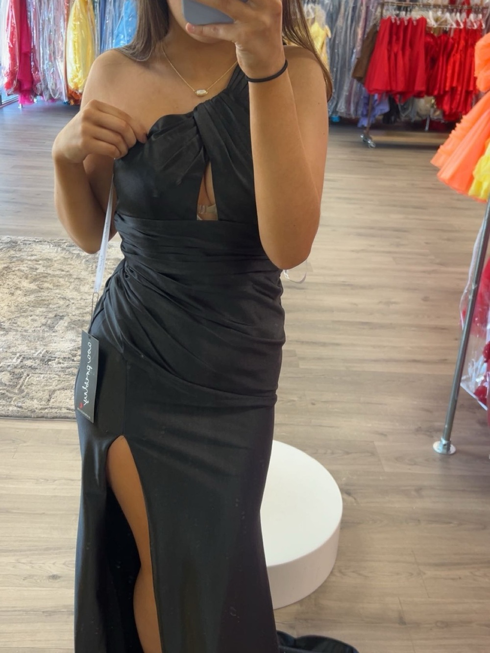 Black prom dress with slit